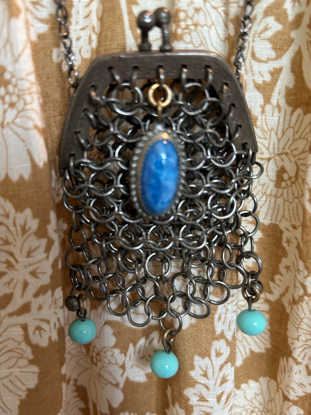 ANTHROPOLOGIE Rare Vintage Purse Necklace